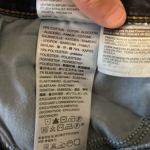 Levi’s classic bootcut blue jeans size 16 short cotton/poly blend with stretch - Picture 12 of 14